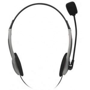 SVEN AP-015MV, Headphones with microphone, Volume control, 2.0m, Black/Silver