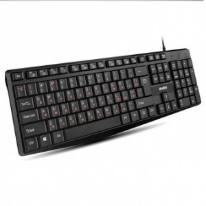 SVEN KB-S305, Keyboard, Waterproof design, Traditional layout, Comfortable, 12 Media (FN) Keys, USB, 1.5m, Black