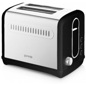 Toaster Gorenje T1100CLBK, 1000W power output,  2 slices of toas, black 
