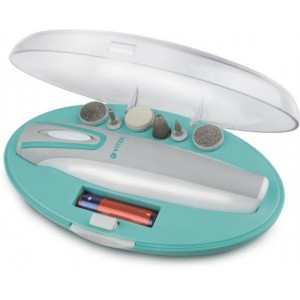"Manicure set VITEK VT-2212
,  2xAA, 2 speeds, 6 attachements, green "