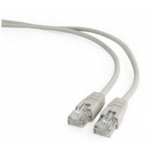 Patch cord cat. 5E PP12-7.5M Gray, 7,5m, molded strain relief 50u" plugs