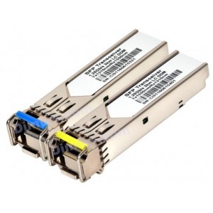 SFP 1G Module WDM 1310/1550nm (pair) LC, DDM, 1km, (CISCO, Tp-Link, D-link, HP compatible)