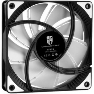120mm Case Fan - DEEPCOOL Gamer Storm TF series "TF 120S WHITE", 120x120x25mm, 500-1800rpm, <17.6~31.3dBa, 64.4 CFM, Hydro Bearing, Radiator fan, 4Pin, PWM, MTBF >40000 hours,White