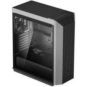 DEEPCOOL "CL500" ATX Case, with Side-Window (full sized 4mm thickness) Magnetic, without PSU, Pre-installed: Rear: 1x120mm DC fan, 2xUSB3.0, 1xType-C /Audio, Black