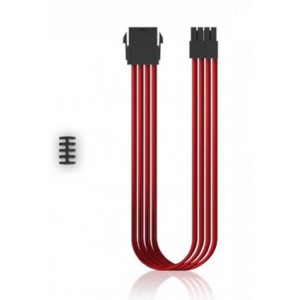 DEEPCOOL "EC300-CPU8P-RD", RED, Extension cable 8 (4+4)-pin ATX, 18AWG fiber wire and a high-quality terminal, wire length 300mm