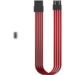 DEEPCOOL "EC300-PCI-E-RD", RED, Extension cable 6/8-pin PCI-E, 18AWG fiber wire and a high-quality terminal, wire length 300mm