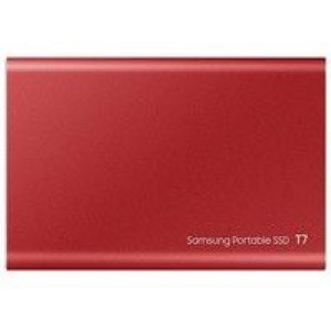 1.0TB (USB3.2/Type-C) Samsung Portable SSD T7 , Red (85x57x8mm, 58g, R/W:1050/1000MB/s) 