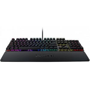   ASUS TUF Gaming K3 RGB mechanical keyboard with N-key rollover, aluminum-alloy top cover and Aura Sync lighting, Wrist Rest, gamer (tastatura/клавиатура)