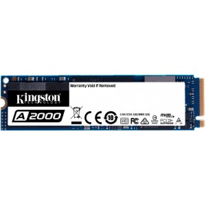  1TB SSD M.2 Type 2280 PCIe NVMe 3.0 x4 Kingston A2000, SA2000M8/1000G, Read 2200MB/s, Write 2000MB/s, SA2000M8/1000G (solid state drive intern SSD/внутрений высокоскоростной накопитель SSD)