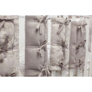 Защита для детской кроватки (комплект стик-бортиков из 5 штук) " Elfetto" т.м. Perina, арт.ЭФ1/5-02.2 (страна пр-ва:РБ) Молочно-белый