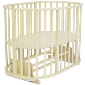 108009 Кровать детская универсальная СКВ-10 (колеса, универсальный маятник, бежевый) бежевый