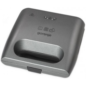 Toaster sandwIch GORENJE SM703GCG, 700W power output,removable plates (waffle, sandwiches, grill), non-stick coating, indicator light, titan