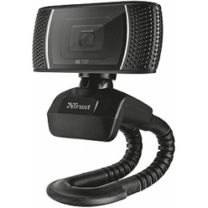 Trust Trino HD Video Webcam, 720p HD Webcam with convenient built-in microphone, 1,43m, USB