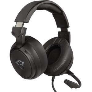 Trust Gaming GXT 433 Pylo Multiplatform Headset, High quality microphone,50 mm driver units for a deep and rich bass and clean highs,Adjustable headband with attractive brushed-metal details and a fold away microphone, Black