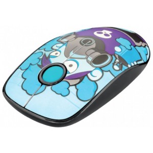 Trust Sketch Blue Wireless Mouse, Silent Click, 15m  2.4GHz, Micro receiver, 1600 dpi, 3 button, USB