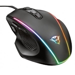 Trust Gaming GXT 165 Celox RGB Mouse, 200 - 10000 dpi, 8 Programmable button, RGB lighting, Adjustable weight, 1,8 m USB, Black