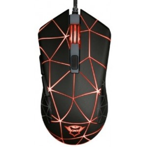 Trust Gaming GXT 133 Locx Illuminated Mouse, 800 - 4000 dpi, 6 Programmable button,  LED illuminated top cover with 4 colour breathing effectt, 1,8 m USB, Black