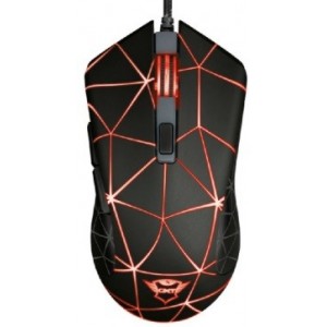 Trust Gaming GXT 133 Locx Illuminated Mouse, 800 - 4000 dpi, 6 Programmable button, LED illuminated top cover with 4 colour breathing effectt, 1,8 m USB, Black