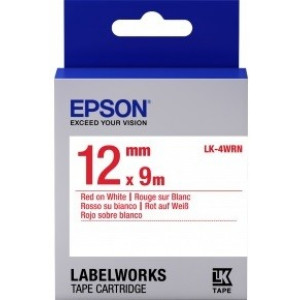 Tape Cartridge EPSON 12mm/9m, Std Red/Wht, LK4WRN C53S654011 