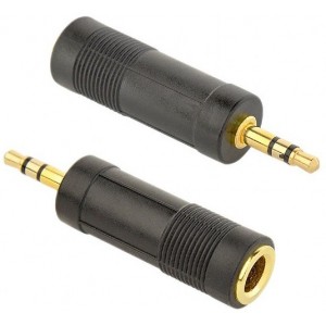 Audio adapter 6.5 mm socket female mm to male 3.5 mm, Cablexpert, A-6.35F-3.5M