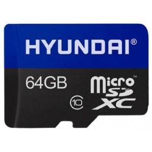 64GB microSD Class10 U3 V30 + SD adapter  Hyundai Technology, Up to: 100MB/s