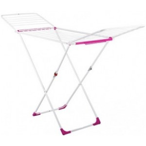 Uscator de rufe Eurogold  STABILO PLUS 18 M 0503SET, 128 x 55 x 4 cm, 18 m, max. 15 kg, foldable wings, protection plastic cap, easy to move wheels, sock hanger