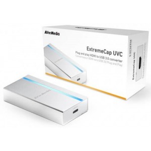 AverMedia ExtremeCap UVC - BU110: For DSLR / VideoCam Streaming, Input: HDMI, Output: USB3.0 Type-C, Output format : MJPEG, YUY2, Res: 1920*1080p, Software Compatible: OBS, XSplit, StreamlabsOBS, Interface: USB3.0 (Plug&Play)