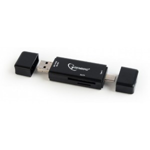 Type-C/MicroSD/USB2.0 Card Reader SD, microSD,  Gembird UHB-CR3IN1-01
