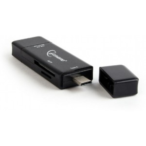 Type-C/MicroSD/USB2.0 Card Reader SD, microSD,  Gembird UHB-CR3IN1-01