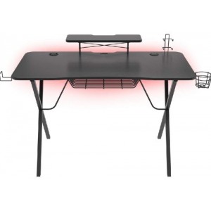 Genesis Desk Gaming Holm 300, RGB (Organizer, Wireless Charger, Multiple holder (Headphone, Cup, Gamepad), USB Hub, Remote Controller, 120x60x75cm)
