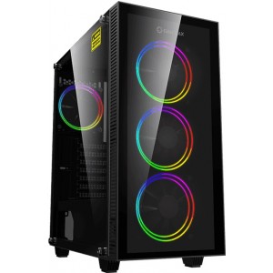 Case ATX GAMEMAX Draco XD, w/o PSU, 4x120mm ARGB fans. ARGB HUB, TG, Dust Filter, USB 3.1, Black