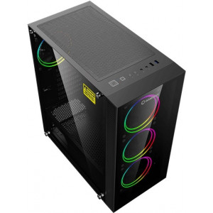 Case ATX GAMEMAX Draco XD, w/o PSU, 4x120mm ARGB fans. ARGB HUB, TG, Dust Filter, USB 3.1, Black