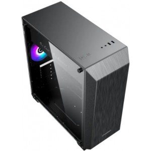 Case ATX GAMEMAX Nova N5, w/o PSU, 1x120mm, FRGB LED fan, ARGB LED strip, TG, USB 3.1, Black