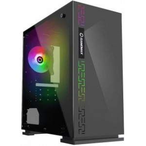 Case mATX GAMEMAX Dark Ranger, w/o PSU, 1x120mm Rainbow fan, USB3.1, Tempered Glass, Black