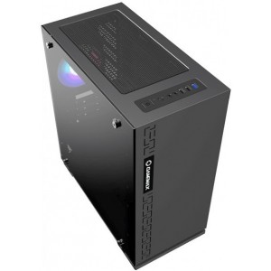 Case mATX GAMEMAX Dark Ranger, w/o PSU, 1x120mm Rainbow fan, USB3.1, Tempered Glass, Black