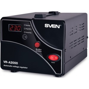Стабилизатор напряжения Sven VR-A2000, Black