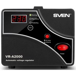 Стабилизатор напряжения Sven VR-A2000, Black