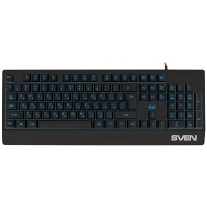 Gaming Keyboard SVEN KB-G8300, 3 colors backlight, WinLock, 12 Fn keys, Black, USB