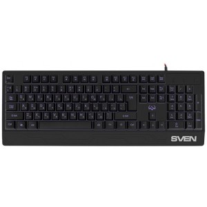 Gaming Keyboard SVEN KB-G8300, 3 colors backlight, WinLock, 12 Fn keys, Black, USB