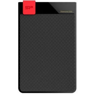 2.5" External HDD 3.0TB (USB3.2)  Silicon Power Diamond D30, Black, Stylish, Sliding Cover, Special Surface Design, IPX4 waterproof