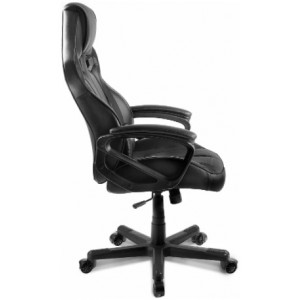 Gaming/Office Chair AROZZI Milano, Black/Black, PU Leather, max weight up to 90-95kg / height 160-180cm, Tilt Angle 12°, Fixed Armrests, Lumbar cushion, Wood Frame, Nylon wheelbase, Gas Lift 4class, Small nylon casters, W-20.5kg