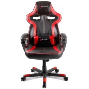 Gaming/Office Chair AROZZI Milano, Black/Red, PU Leather, max weight up to 90-95kg / height 160-180cm, Tilt Angle 12°, Fixed Armrests, Lumbar cushion, Wood Frame, Nylon wheelbase, Gas Lift 4class, Small nylon casters, W-20.5kg