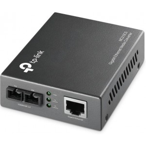 TP-LINK MC210CS, Gigabit Single-Mode Media Converter, 1 x Lan Gigabit port, 1 x 1000M SC/UPC port, Extends fiber distance up to 15km, Wave Length 1310nm, External Power Adapter