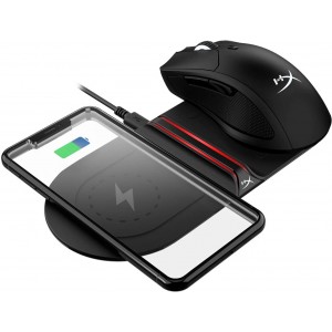 HyperX ChargePlay Base Qi Wireless Charger, Qi Certified wireless charging, Up to 15W total, USB-C, Rapidly charges two devices simultaneously, LED charging indicators, Versatile charger for Qi-compatible devices