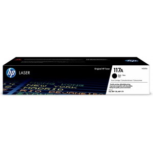 HP 117A Black Original Toner Cartridge, 1pcs, Black, 1000 pages for HP Color Laser 150a/150nw/178nw/179fnw
