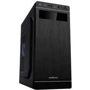 Case Miditower ATX Sohoo 5907BS Black-Silver, 500W, 12cm fan, 24 pin, 2xSATA cables, 1xUSB 3.0, 2xUSB 2.0 & Audio (carcasa/корпус)