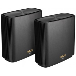 ASUS ZenWiFi AX (XT8)  WiFi System (XT8 2 Pack), Black, WiFi 6 802.11ax Mesh System, Wireless-AX6600 574 Mbps+1201 Mbps+4804 Mbps, Tri Band 2.4GHz/5GHz-1/5GHz-2 for up to super-fast 6.6Gbps, WAN:1xRJ45 LAN: 3xRJ45 10/100/1000, USB 3.1