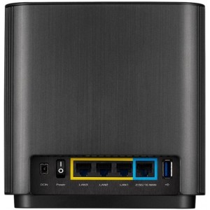 ASUS ZenWiFi AX (XT8)  WiFi System (XT8 2 Pack), Black, WiFi 6 802.11ax Mesh System, Wireless-AX6600 574 Mbps+1201 Mbps+4804 Mbps, Tri Band 2.4GHz/5GHz-1/5GHz-2 for up to super-fast 6.6Gbps, WAN:1xRJ45 LAN: 3xRJ45 10/100/1000, USB 3.1
