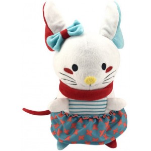 Soricel alb cu fustita 13 cm