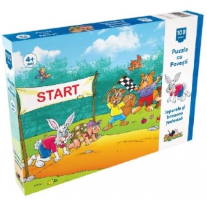 Puzzle Povesti - Iepurele si Broasca Testoasa